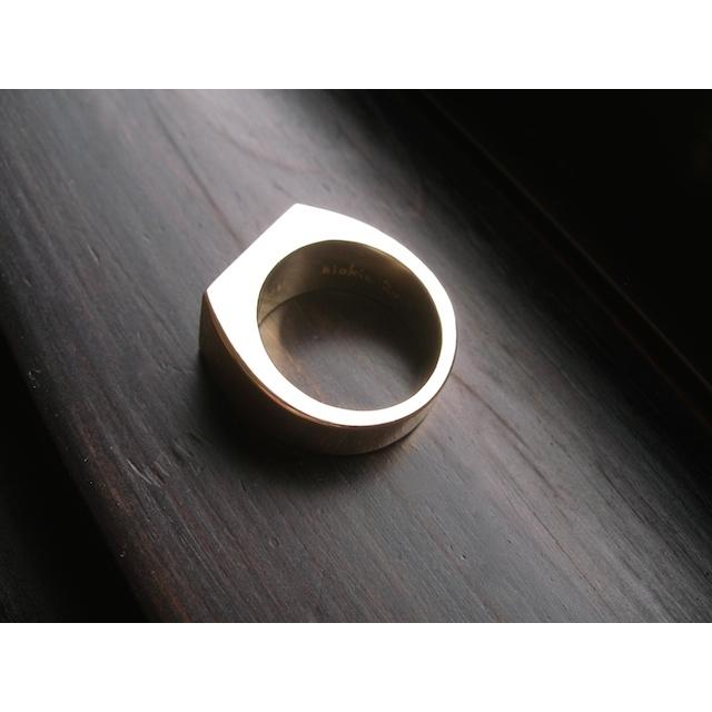 仁尾彫金『ゴールド印台リング2』ハンドメイド141 : epr141g : 仁尾 