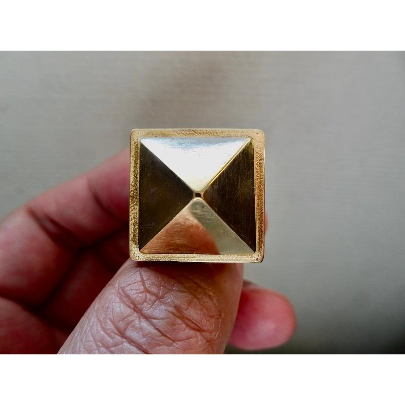 仁尾彫金『一つのゴールドスタッズリング』ハンドメイド180 : 仁尾彫金