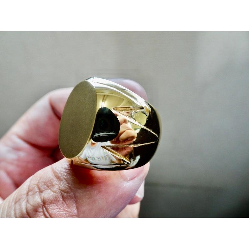 仁尾彫金『コピアポア、ゴールド楕円の印台リング』ハンドメイド183 