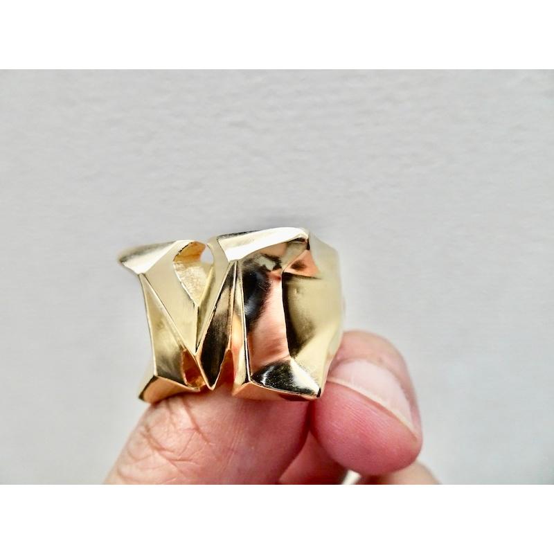 仁尾彫金『ゴールドメタルリング』ハンドメイド196 : 仁尾彫金 - 通販 