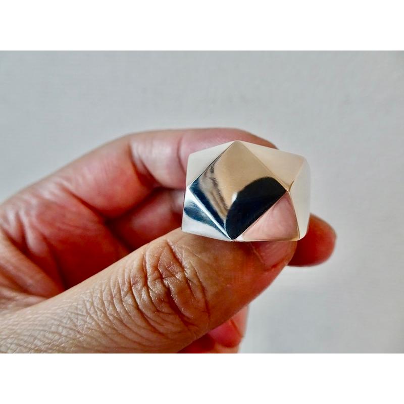 仁尾彫金『ブロック、プラチナリング』ハンドメイド203 : 仁尾彫金