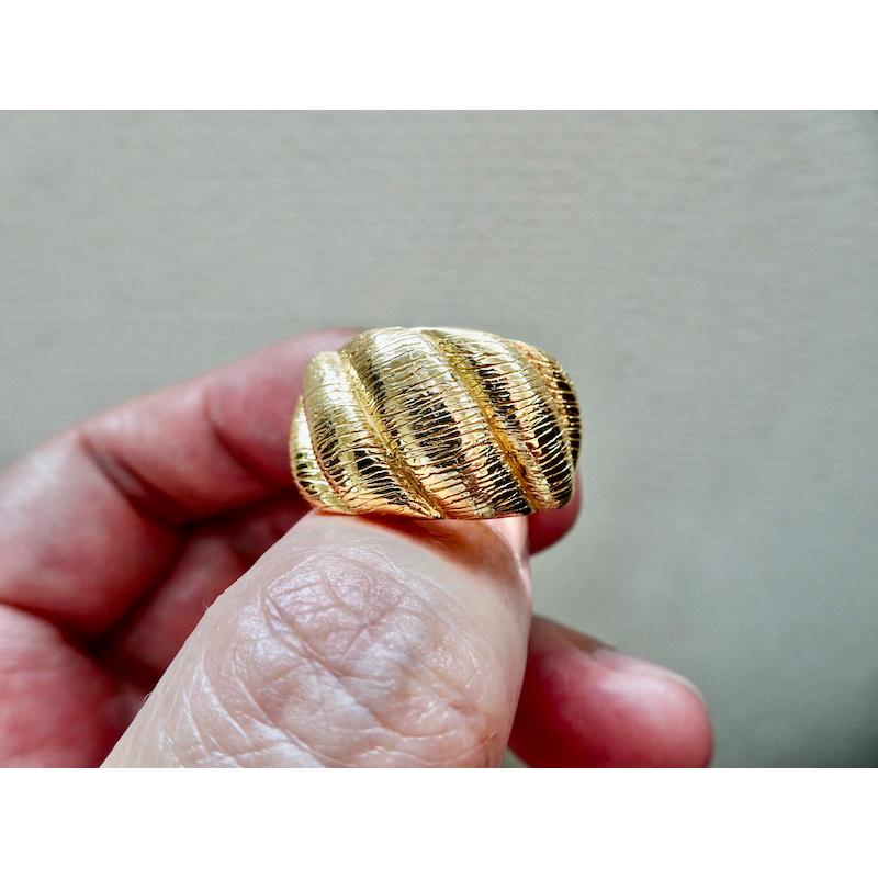 仁尾彫金『ゴールドしめ縄リング縄目あり』ハンドメイド210 : epr210g 