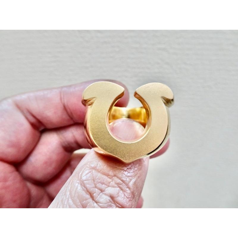 仁尾彫金『ゴールドビッグ馬蹄リング』ハンドメイド230 : 仁尾彫金 