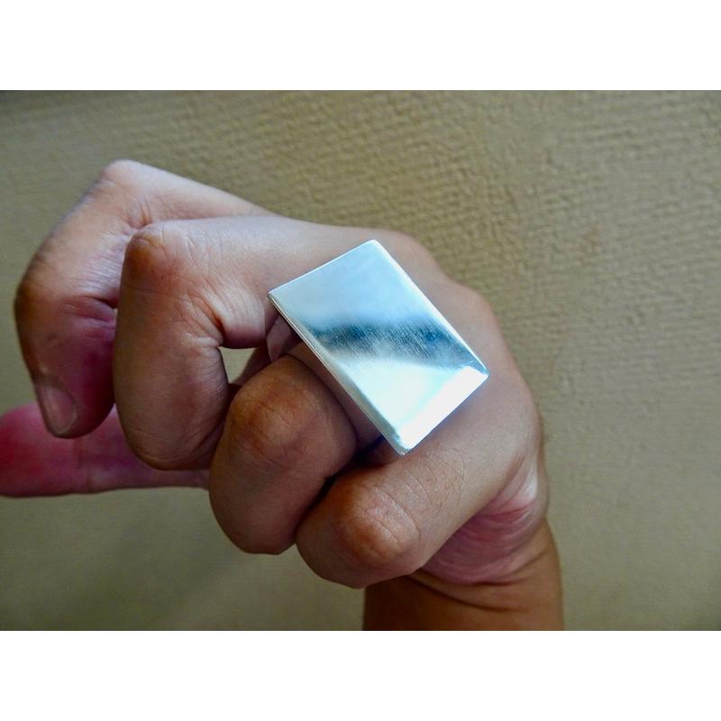 仁尾彫金『ビッグ印台リング2、磨き』ハンドメイド478 仁尾彫金『ビッグ印台リング2、磨き』ハンドメイド478 : 仁尾彫金