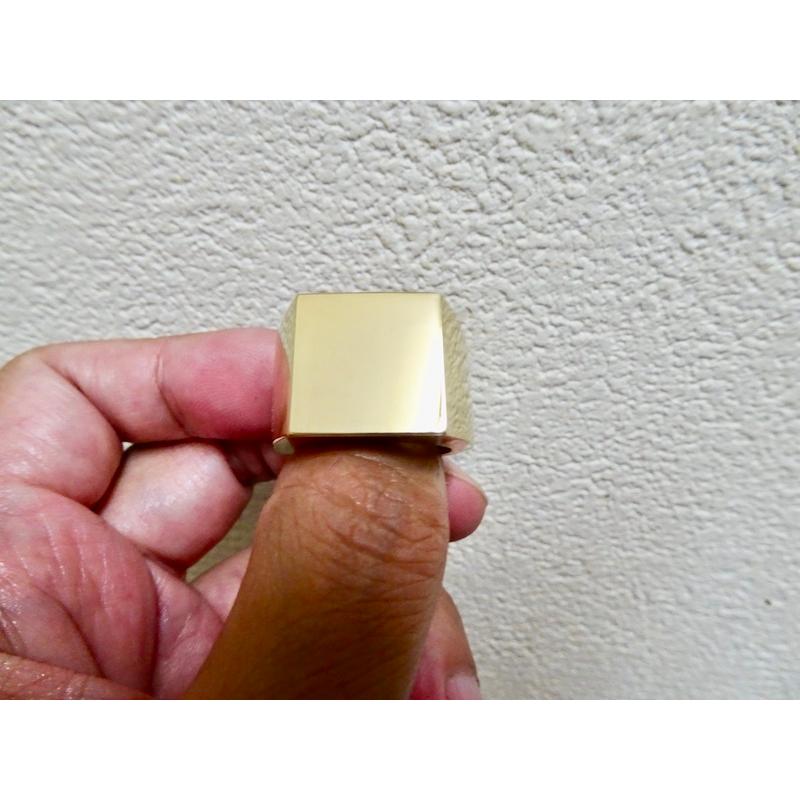 仁尾彫金『ゴールド印台リング、70g』ハンドメイド260 : 仁尾彫金 