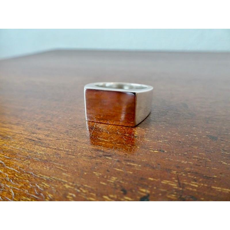 仁尾彫金『シルバー印台リング2、磨き』ハンドメイド288 : epr288s 