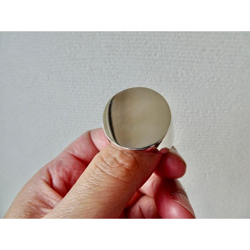 仁尾彫金『シリンダー印台リング、磨き』ハンドメイド306 : 仁尾彫金