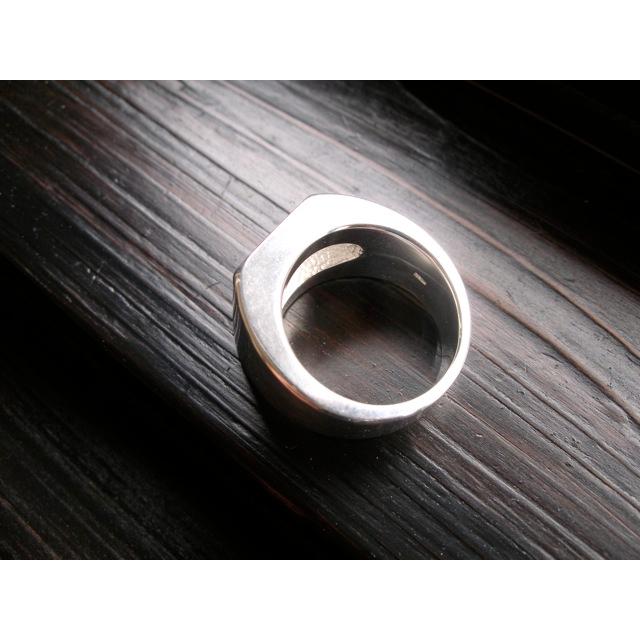 仁尾彫金『k18ステッカー、シルバー印台リング』ハンドメイド308 