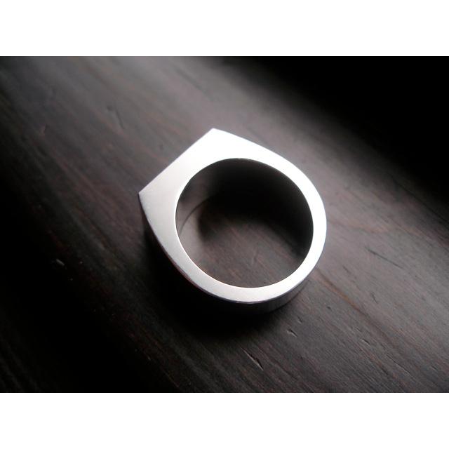 仁尾彫金『k18太陽プレート、シルバー印台リング2』ハンドメイド315
