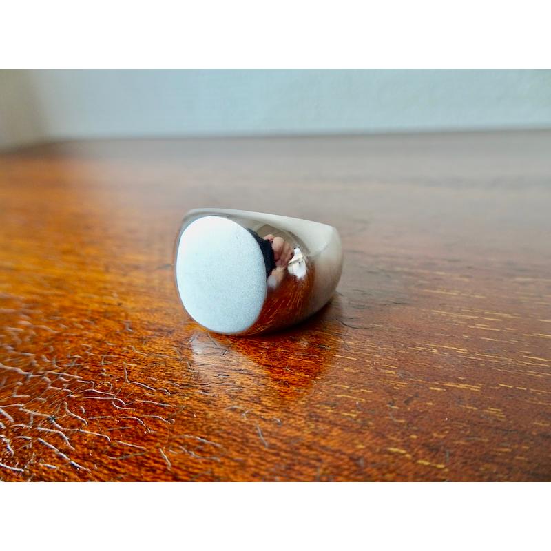 仁尾彫金『楕円の印台リング2』ハンドメイド333 : 仁尾彫金 - 通販  