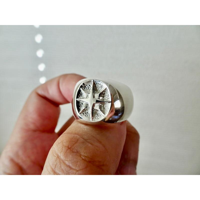 仁尾彫金『十字星リング』ハンドメイド354 : 仁尾彫金 - 通販 - Yahoo 