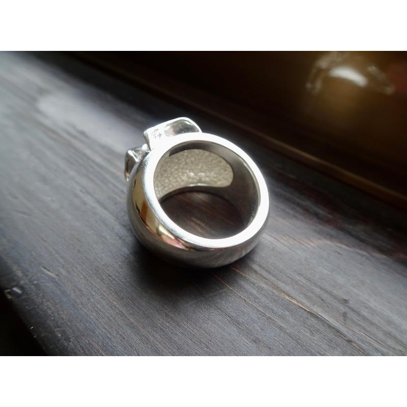 仁尾彫金『ギャラクシーアイアンクロス甲丸リング』ハンドメイド394 仁尾彫金『ギャラクシーアイアンクロス甲丸リング』ハンドメイド