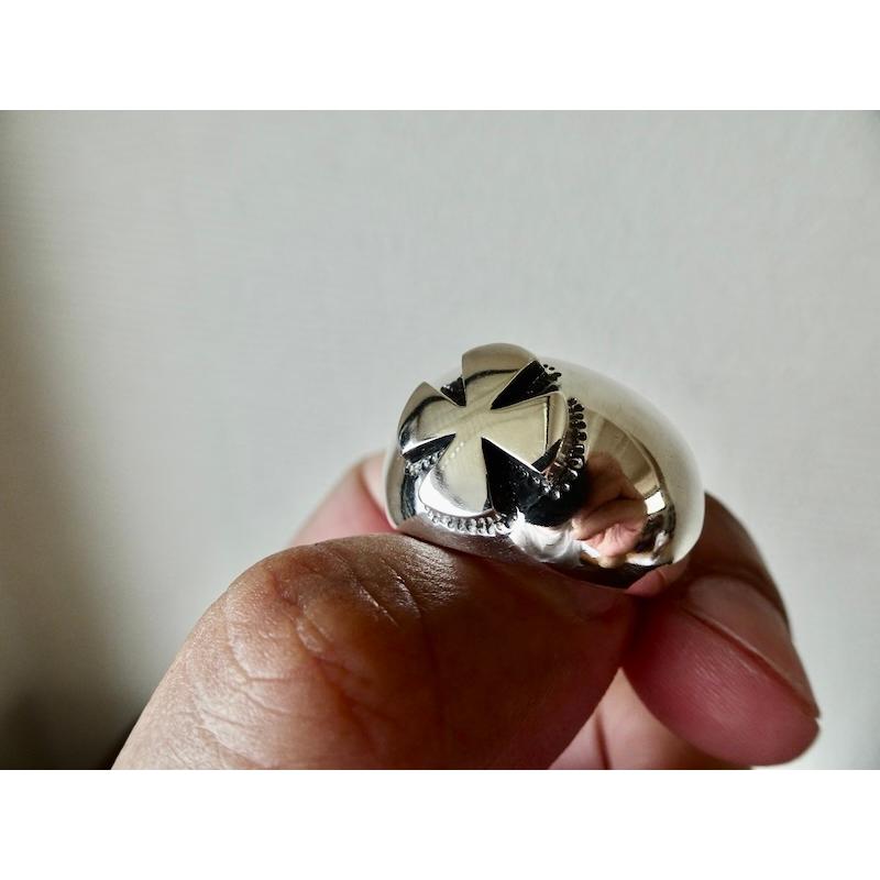 仁尾彫金『アイアンクロス甲丸リング』ハンドメイド415 : 仁尾彫金 