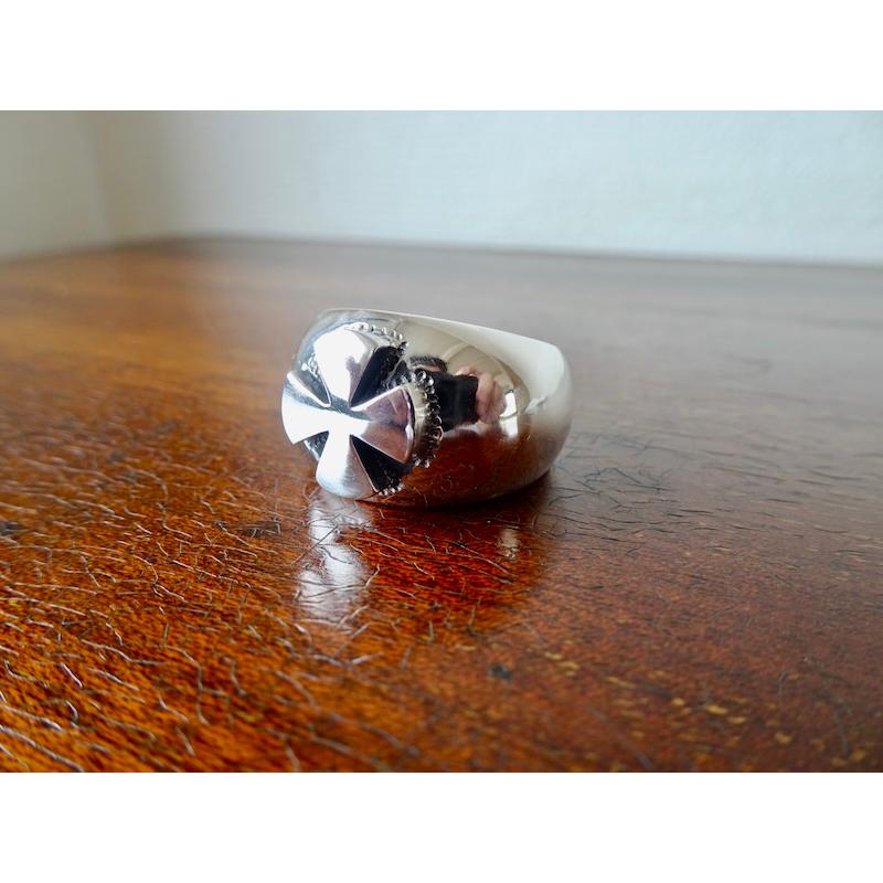 仁尾彫金『アイアンクロス甲丸リング』ハンドメイド415b 仁尾彫金『アイアンクロス甲丸リング』ハンドメイド415 : 仁尾