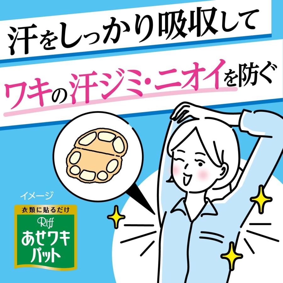 あせワキパットRiff あせワキ パット リフ ホワイト お徳用 40枚入