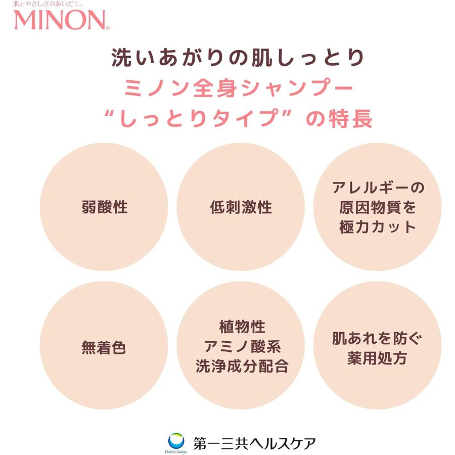 MINON ミノン 全身シャンプー 詰め替え しっとり 380ml (×2個セット