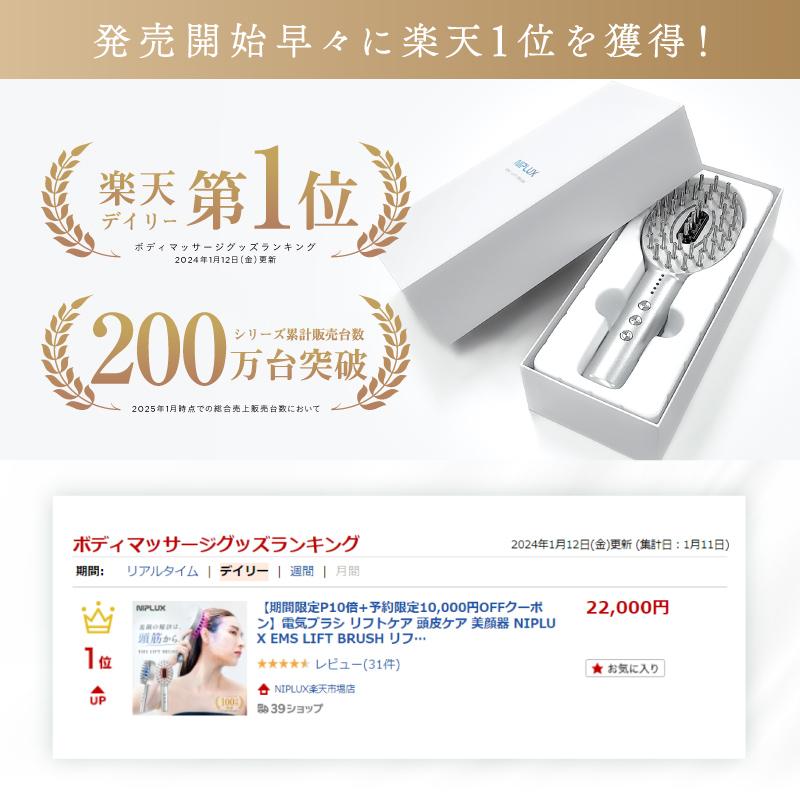 NIPLUX EMS美顔リフトケアで使うたび美しく 電気ブラシ NIPLUX EMS美顔リフトケアで使うたび美しく 電気ブラシ