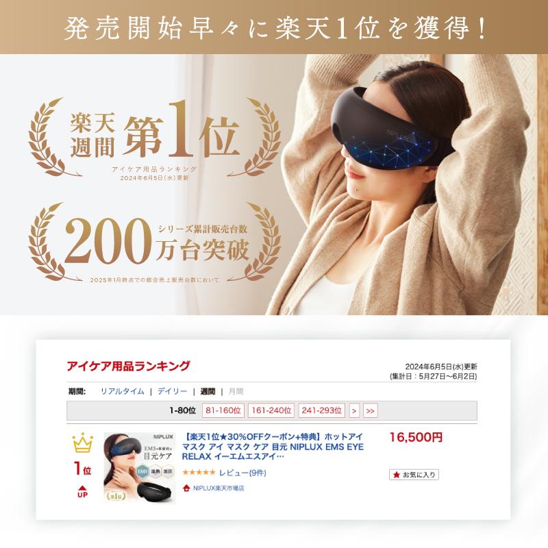 NIPLUX アイマッサージャー 美顔器 目元エステ器 ホットアイ NIPLUX アイマッサージャー 美顔器 目元エステ器 ホットアイ