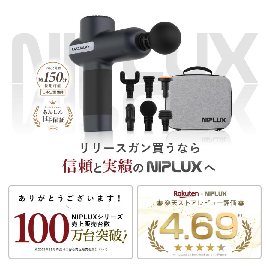 健康ジャンル賞MVP NIPLUX FASCIALAX マッサージガン 筋膜リリースガン