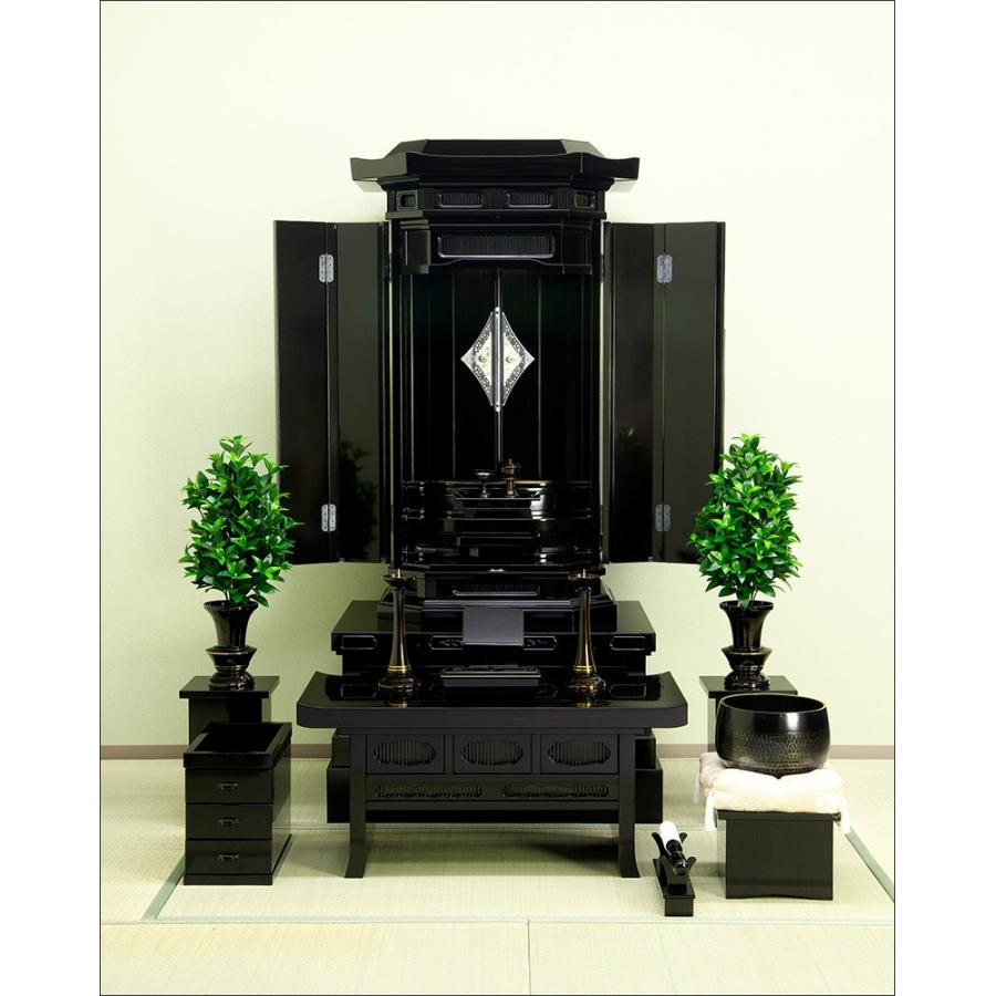 創価学会仏壇SGI専門 美勝 普通型 黒檀 唐木仏壇 仏具 付属品 LED照明