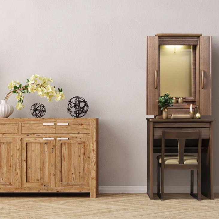 カメリア　イス式仏壇　ウオールナット　仏具　付属品付 |  | 15