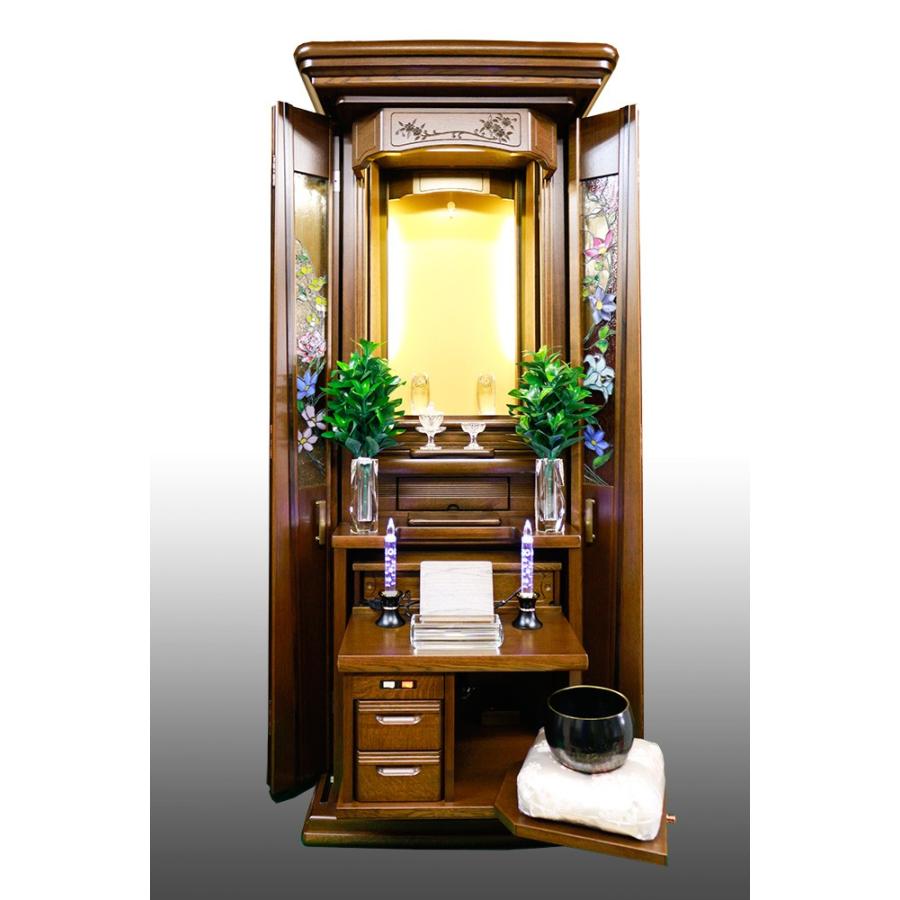 創価学会仏壇 フォレスト ガーデン ステンドグラス ナラ 仏具 付属品付