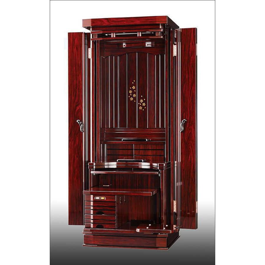 創価学会仏壇　遥　紫檀　金茶桜蒔絵　仏具　付属品　LED照明付