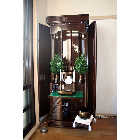 創価学会仏壇 宝搭 鉄刀木 枝桜蒔絵 仏具 付属品 LED照明付 : 創価学会