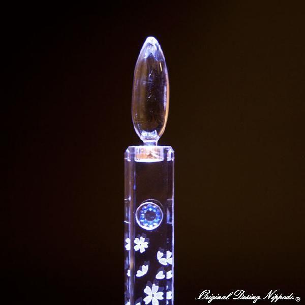 創価学会仏壇　LEDダイヤローソク210型ブルー　黒台 |  | 01