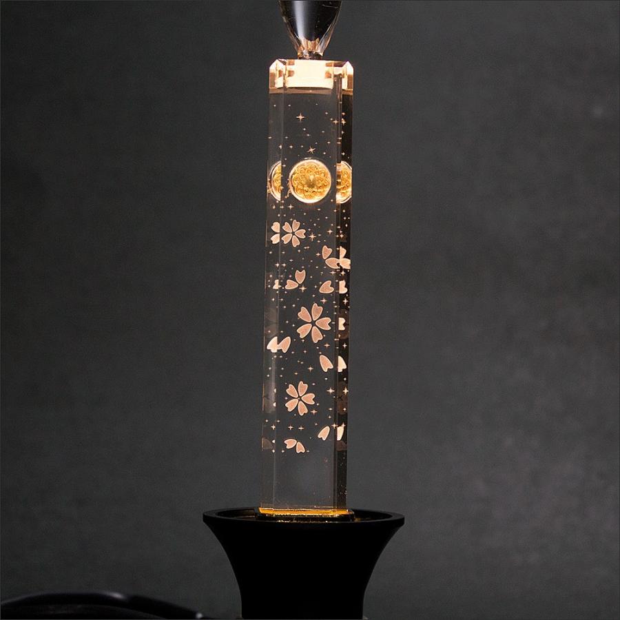 創価学会仏壇　LEDダイヤローソク210型　ゴールド　黒台 |  | 02