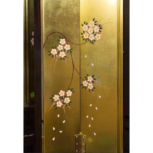 創価学会仏壇SGI専門 雅桜 本金箔しだれ桜手描き蒔絵 黒檀 仏具