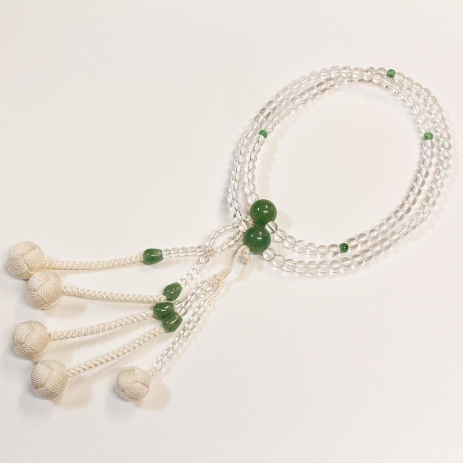 創価学会　高級水晶　翡翠仕立念珠 | 