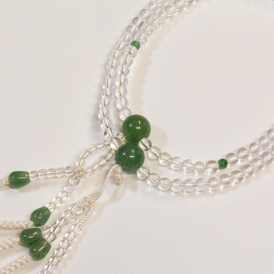 創価学会　高級水晶　翡翠仕立念珠 |  | 02