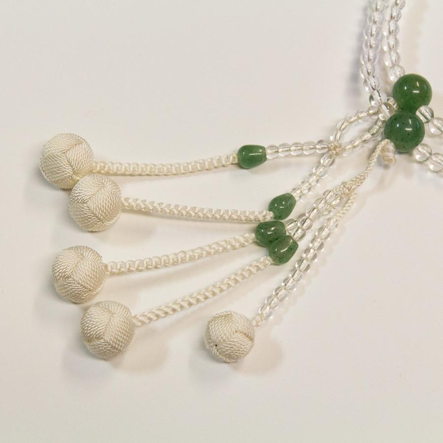 創価学会　高級水晶　翡翠仕立念珠 |  | 03