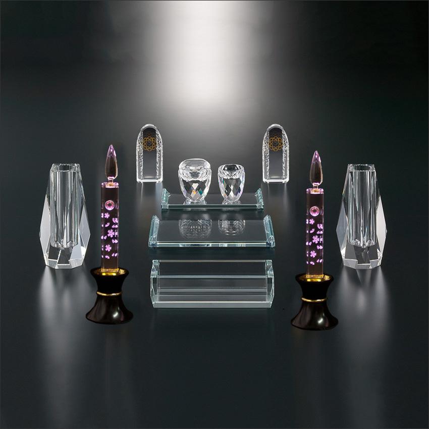創価学会仏壇　新創春　しだれ桜蒔絵　収納型　仏具　付属品　LED照明付 |  | 09