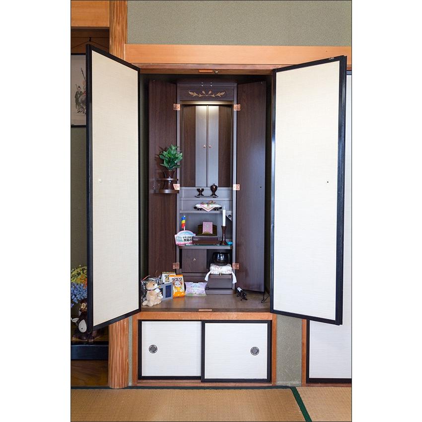 創価学会仏壇　ニュースマイル　ダーク　手動　仏具　付属品　LED照明付 |  | 15