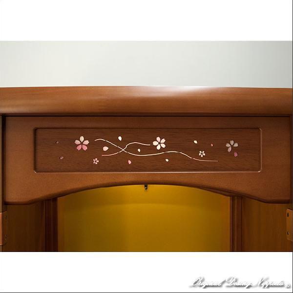 【訳あり・新品】 創価学会仏壇　桜スイング　桜蒔絵　オーク色　仏具　付属品　LED照明付 【SKC2205042912】(79120円)