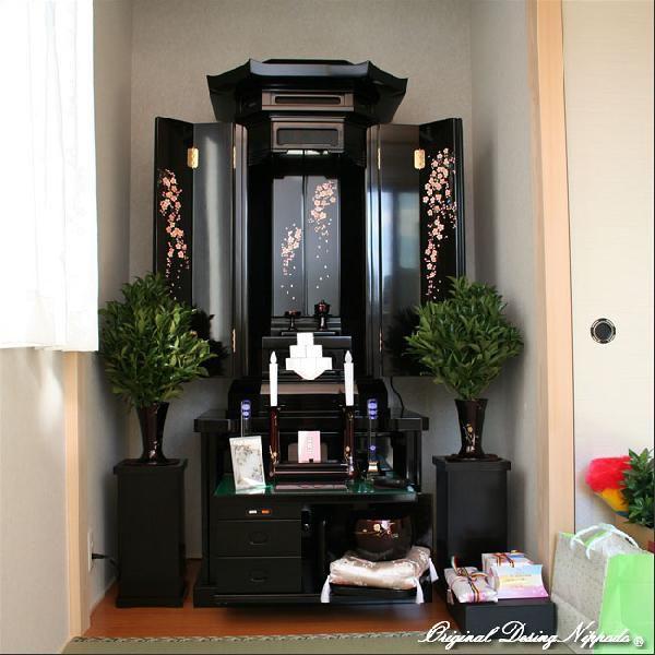 創価学会仏壇SGI専門 勝利桜 しだれ桜手描き蒔絵 黒檀 仏具 付属品 LED