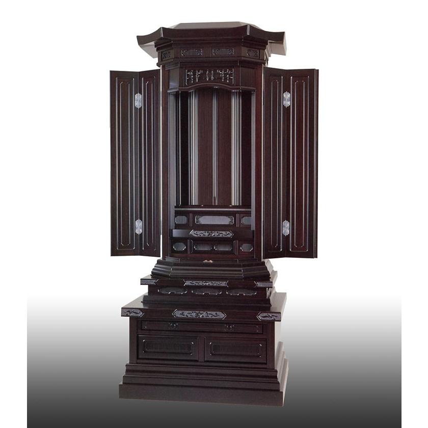 創価学会仏壇SGI専門 大志 普通型 黒檀 唐木仏壇 徳島県伝統的特産品