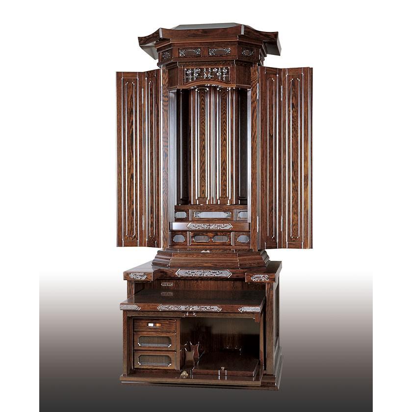 創価学会仏壇SGI専門 大志 収納型 鉄刀木 唐木仏壇 徳島県伝統的特産品