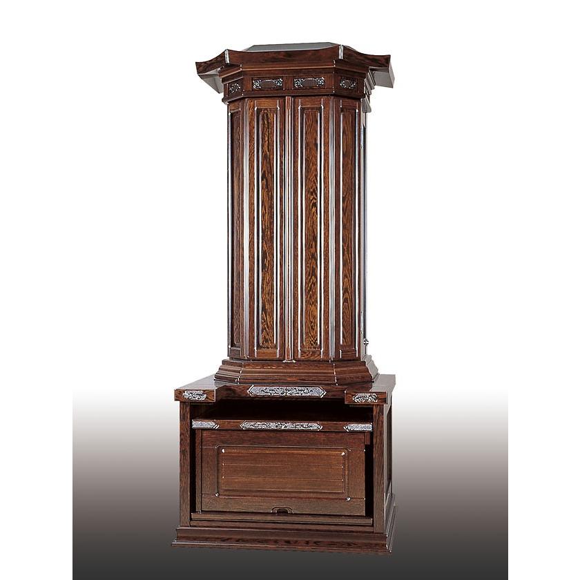 創価学会仏壇SGI専門 大志 収納型 鉄刀木 唐木仏壇 徳島県伝統的特産品