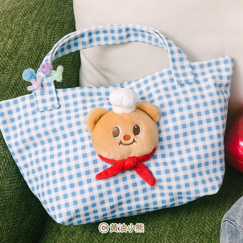 バターベア Butterbear ブルーチェックバッグ : 世界とつながる本屋