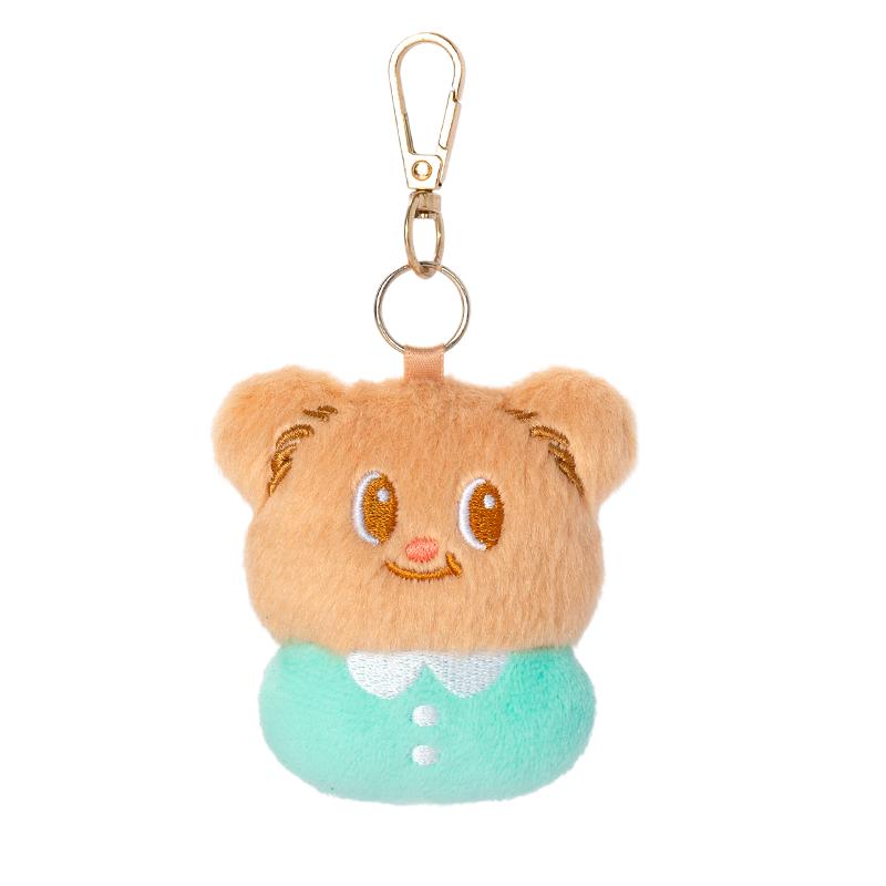 バターベア Butterbear フラット刺繍キーホルダー ブルー : 世界と