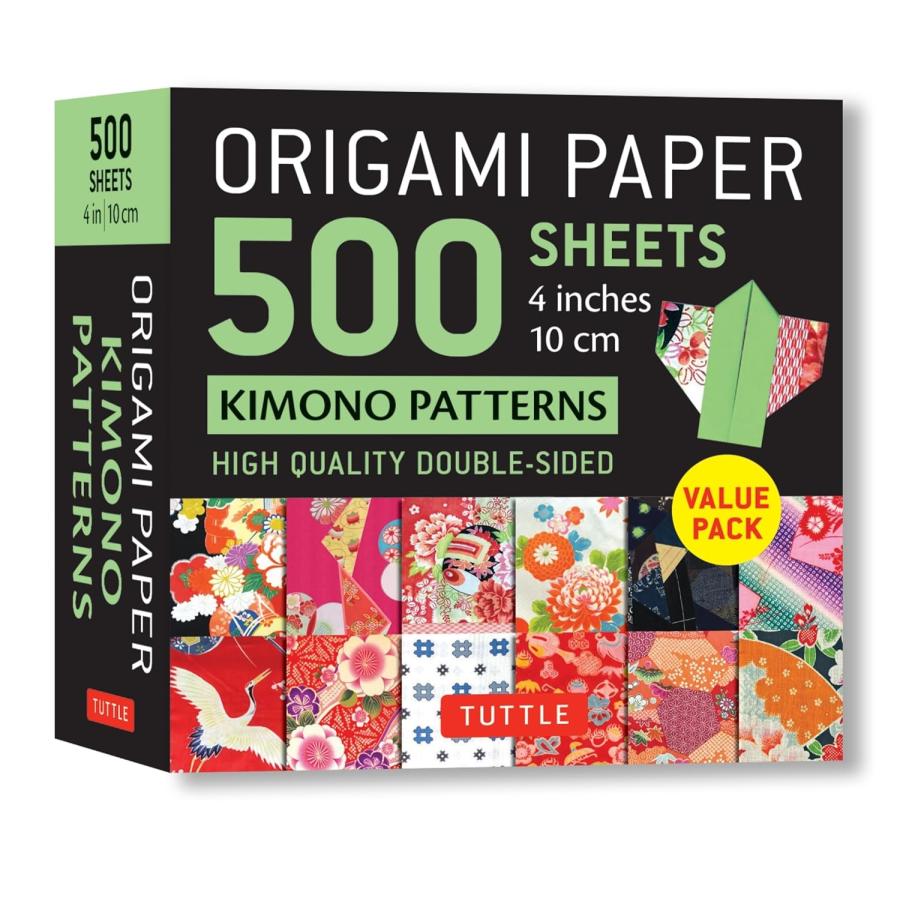 Origami Paper Kimono Patterns 500 sheets 折り紙 着物柄 500枚【言語