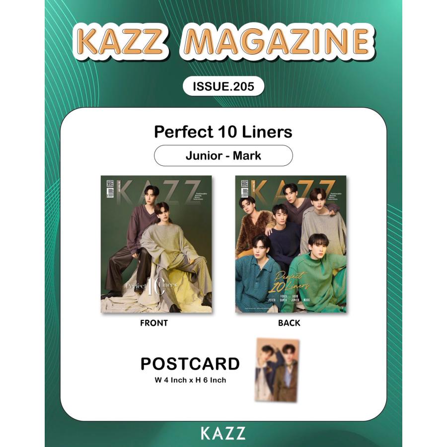 KAZZ MAGAZINE #205 Cパターン 表紙：JUNIOR&MARK ポストカード【言語
