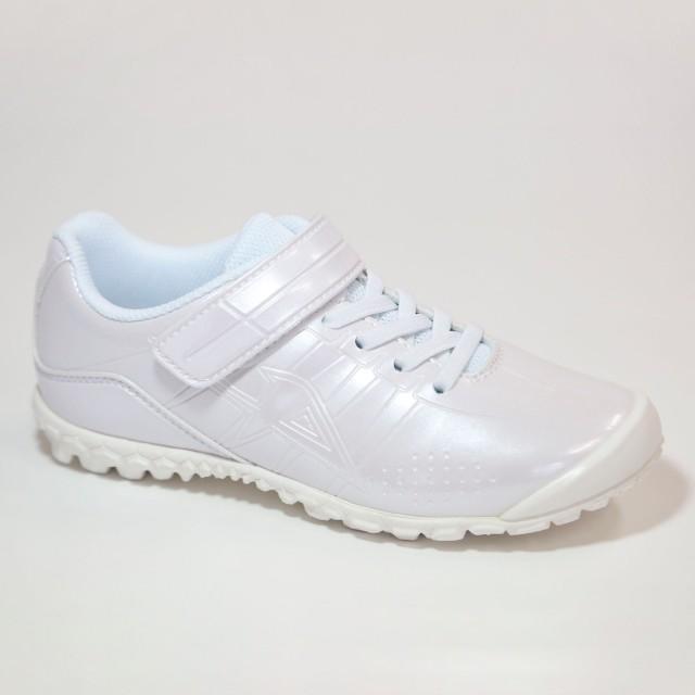 ASAHI ガチ強 スクール スニーカー J004 通学靴 白（薄ピンク） 学生服