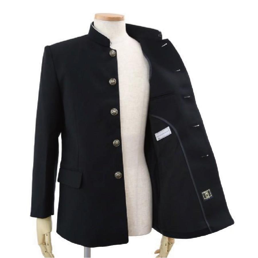 学生服 学ラン 上着 冬 全国標準型 B体 黒 ポリエステル100% 送料無料  