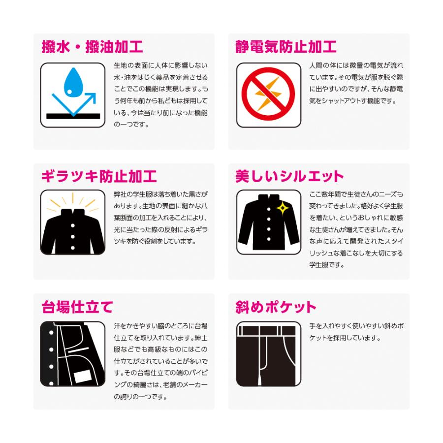 男子学生用ズボン 夏ズボン 2本セット 学生服 裾直し対応 夏