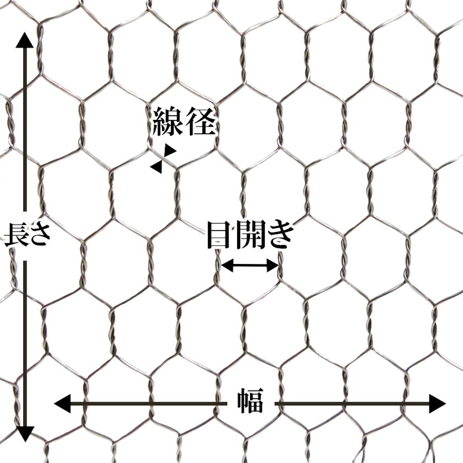 金網　　金網ホクセイ高さ85センチ ステンレス亀甲金網 #20 線径0.8mm 目開き40mm 幅910mm 長さ30m : くれ