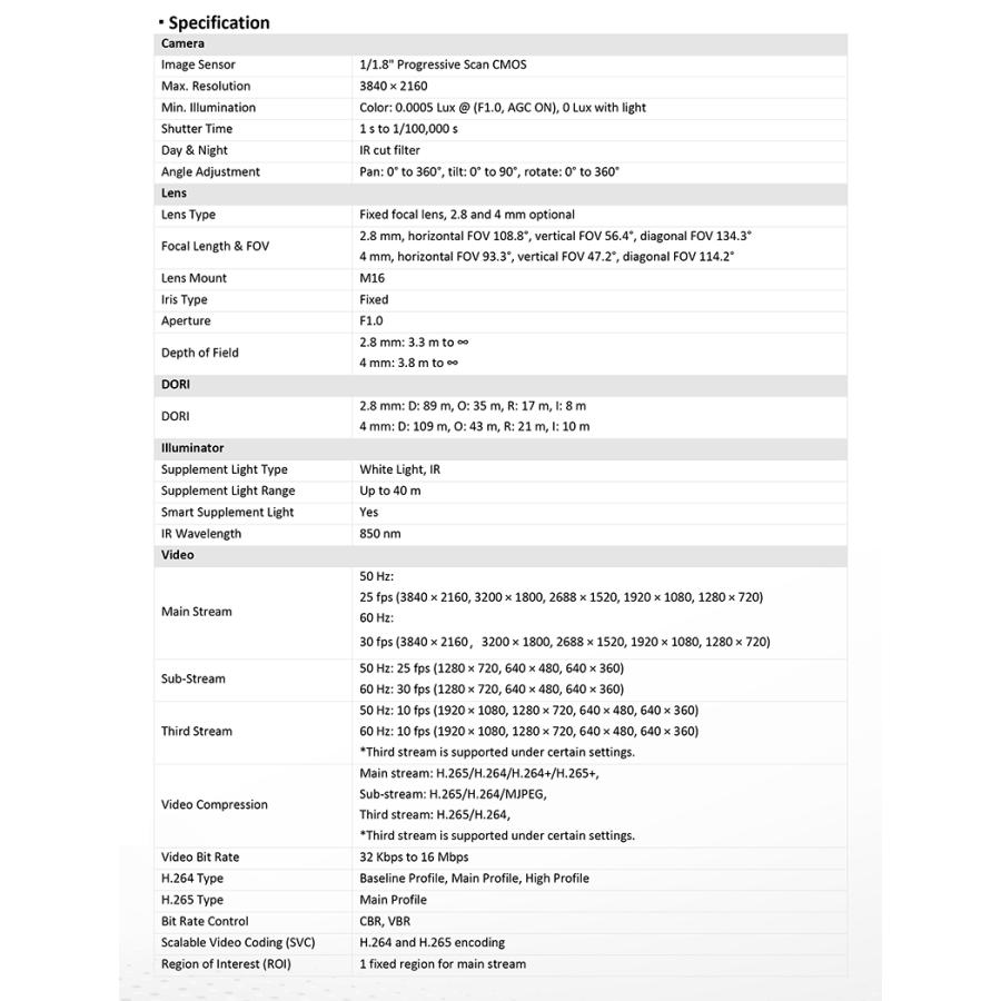【提携倉庫】[HIKVISION] [IP-8M] 24時間カラーカメラ/DS-2CD2087G3-LIY/HikAI-ISP/侵入検知/ライン・エリア侵入検知/顔認識/IR+LED40M/SDカード可_2